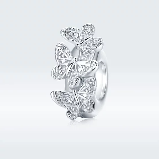 Pandora Style Silver Butterfly Spacer Charm - BSC120