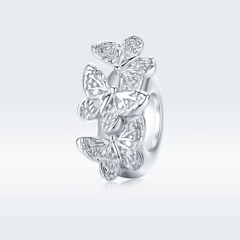 (image for) Pandora Style Silver Butterfly Spacer Charm - BSC120 - Product Image