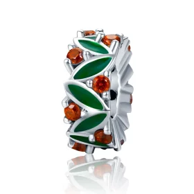 Pandora Style Silver Christmas Tree Leaves Spacer Charm - SCC317 Pandora Style Silver Christmas Tree Leaves Spacer Charm - SCC317