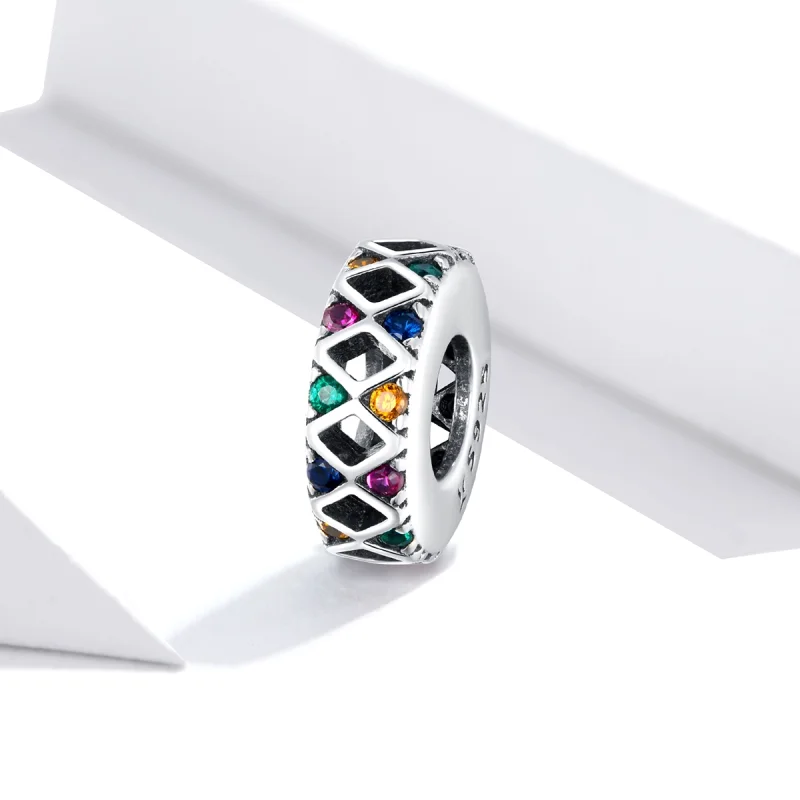 (image for) Pandora Style Silver Circus Jumping Game Spacer Charm - SCC1659 - View 2