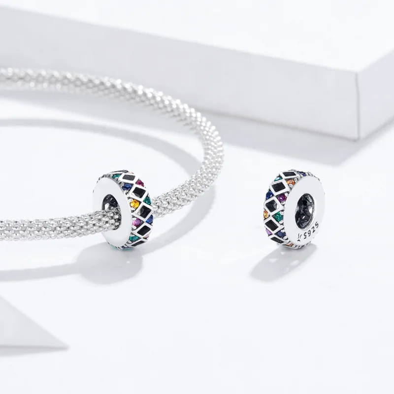 (image for) Pandora Style Silver Circus Jumping Game Spacer Charm - SCC1659 - View 4