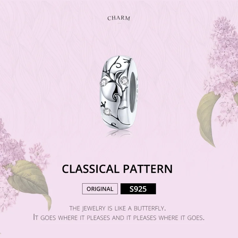 (image for) Pandora Style Silver Classical Pattern Spacer Charm - SCC1559 - View 6