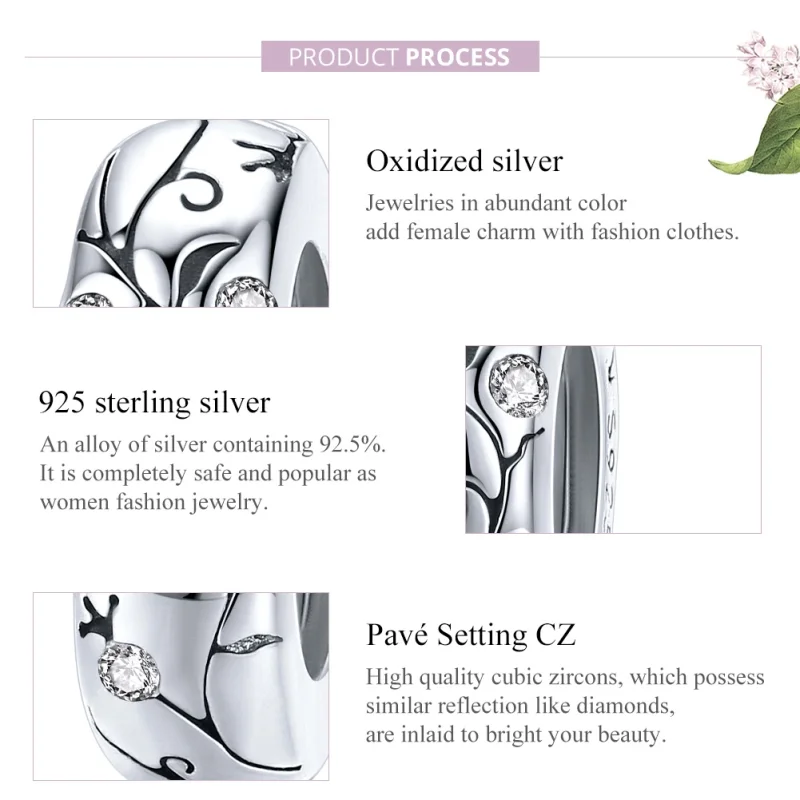(image for) Pandora Style Silver Classical Pattern Spacer Charm - SCC1559 - View 8