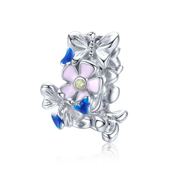 Pandora Style Silver Colorful Garden Spacer Charm - BSC288
