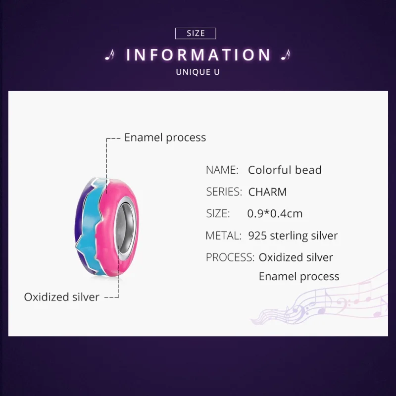 (image for) Pandora Style Silver Cyberpunk - Dazzling Beads Spacer Charm - SCC1843 - View 6