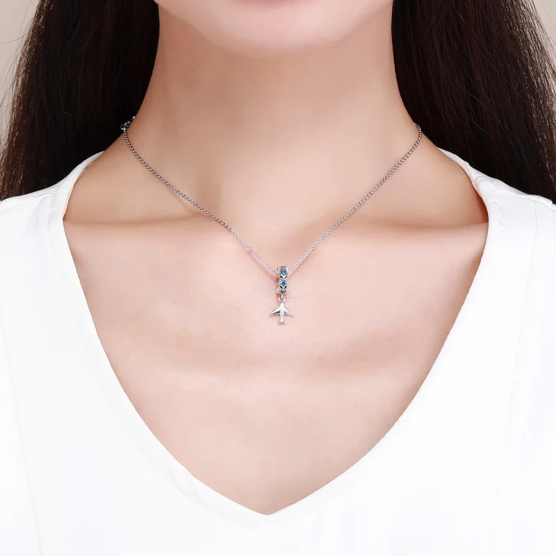 (image for) Pandora Style Silver Dream of Traveling Spacer Charm - SCC882 - View 5