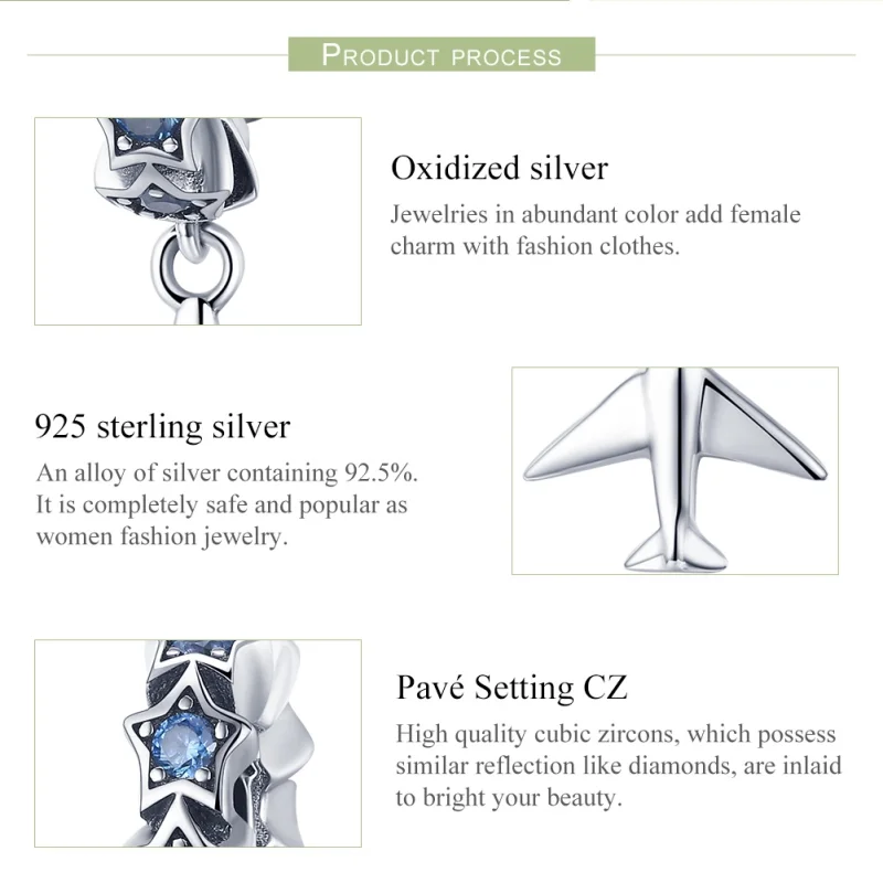 (image for) Pandora Style Silver Dream of Traveling Spacer Charm - SCC882 - View 7