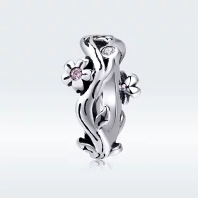 Pandora Style Silver Flower Spacer Charm - SCC1448 Pandora Style Silver Flower Spacer Charm - SCC1448