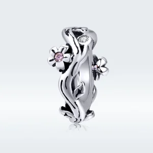 (image for) Pandora Style Silver Flower Spacer Charm - SCC1448