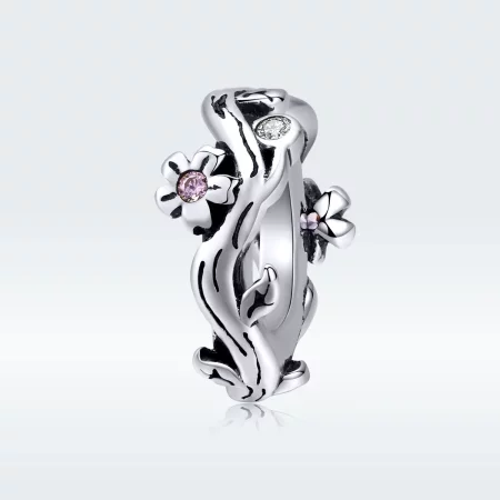 Pandora Style Silver Flower Spacer Charm - SCC1448