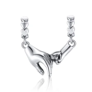 (image for) Pandora Style Silver Hand In Hand Spacer Charm - SCC1700