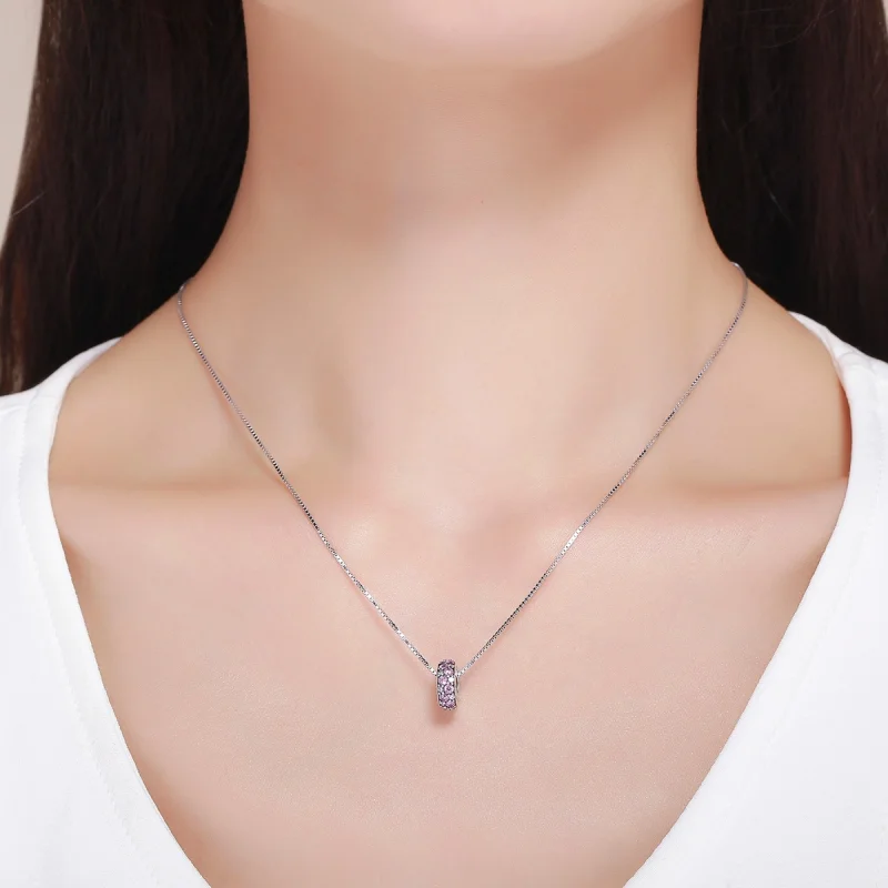 (image for) Pandora Style Silver Heart Spacer Charm - SCC635 - View 5