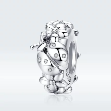 Pandora Style Silver Ladybug Spacer Charm - BSC112