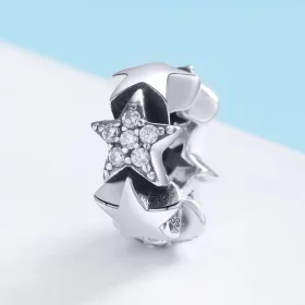 Pandora Style Silver Little Stars Spacer Charm - SCC929 Pandora Style Silver Little Stars Spacer Charm - SCC929
