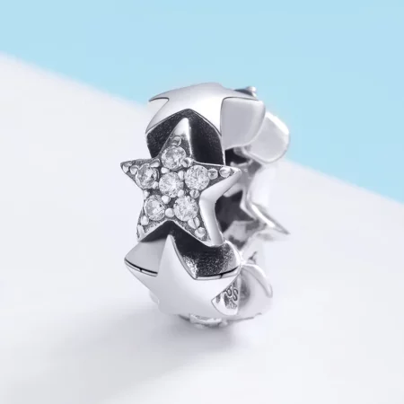 Pandora Style Silver Little Stars Spacer Charm - SCC929