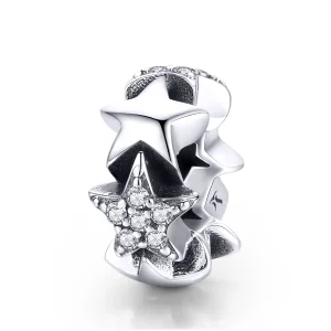 (image for) Pandora Style Silver Little Stars Spacer Charm - SCC929
