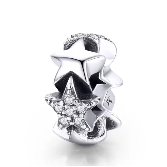 Pandora Style Silver Little Stars Spacer Charm - SCC929
