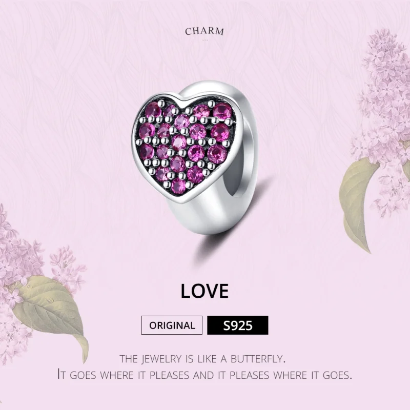 (image for) Pandora Style Silver Love Spacer Charm - SCC1336 - View 6