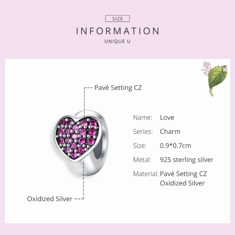 (image for) Pandora Style Silver Love Spacer Charm - SCC1336 - View 7