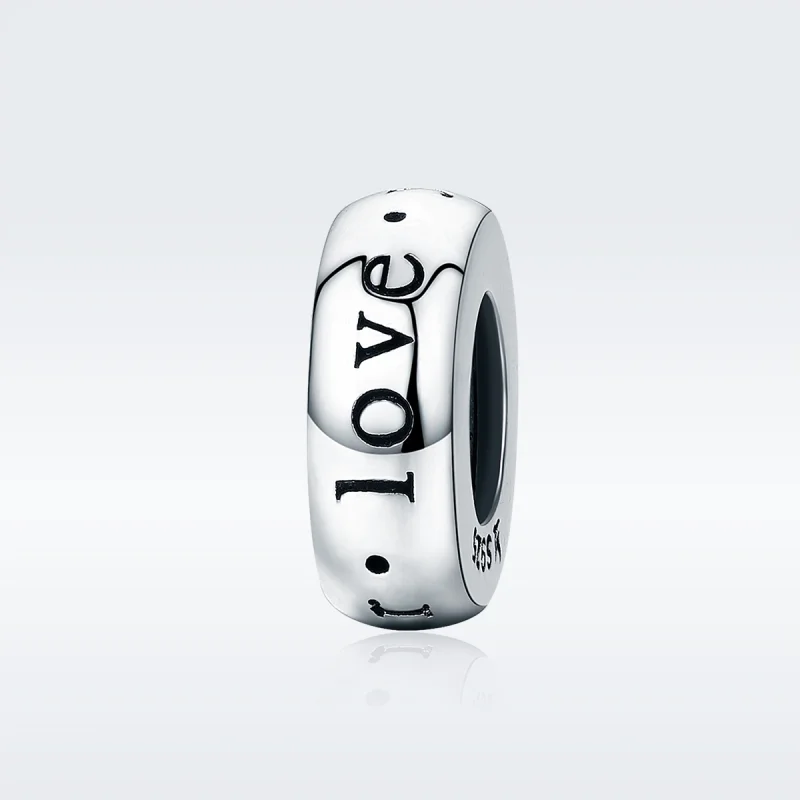 (image for) Pandora Style Silver Love You Forever Spacer Charm - SCC595 - View 2