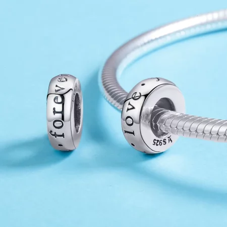 Pandora Style Silver Love You Forever Spacer Charm - SCC595