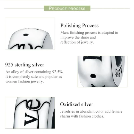 Pandora Style Silver Love You Forever Spacer Charm - SCC595