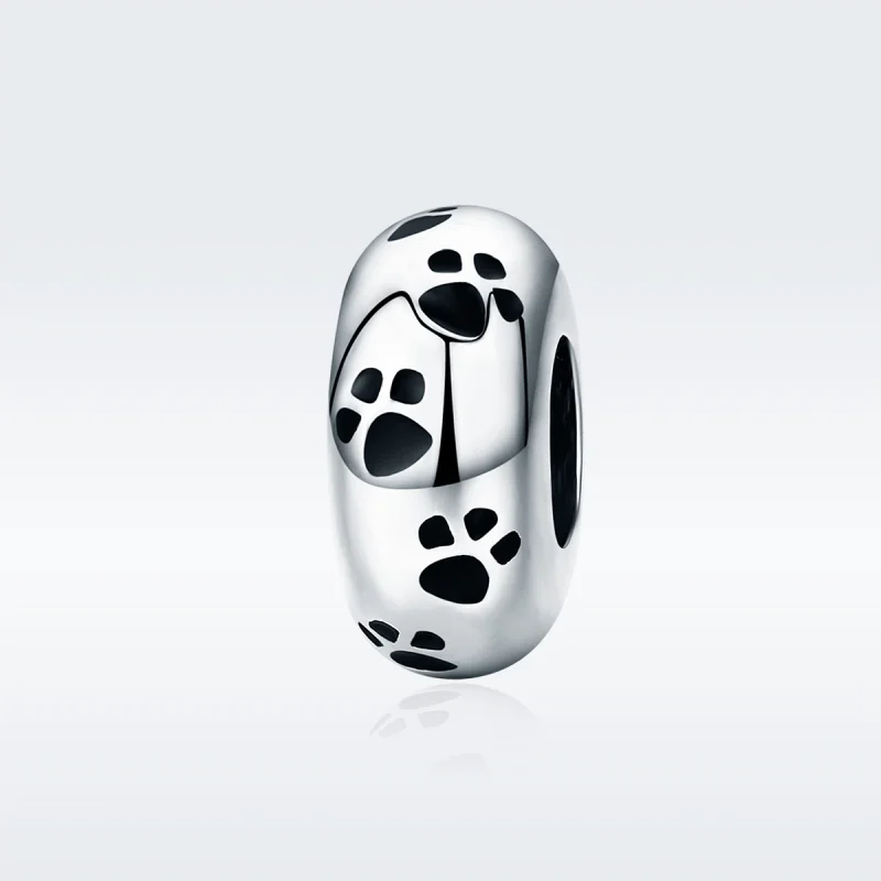 (image for) Pandora Style Silver Pet Imprint Spacer Charm - SCC594 - View 2