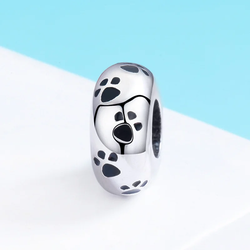 (image for) Pandora Style Silver Pet Imprint Spacer Charm - SCC594 - View 3