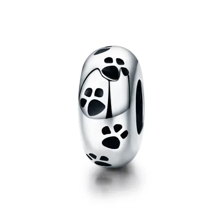 Pandora Style Silver Pet Imprint Spacer Charm - SCC594 Pandora Style Silver Pet Imprint Spacer Charm - SCC594