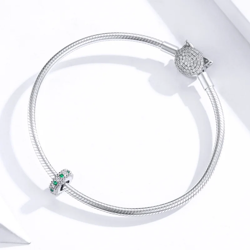 (image for) Pandora Style Silver Retro Spacer Charm - BSC185 - View 3