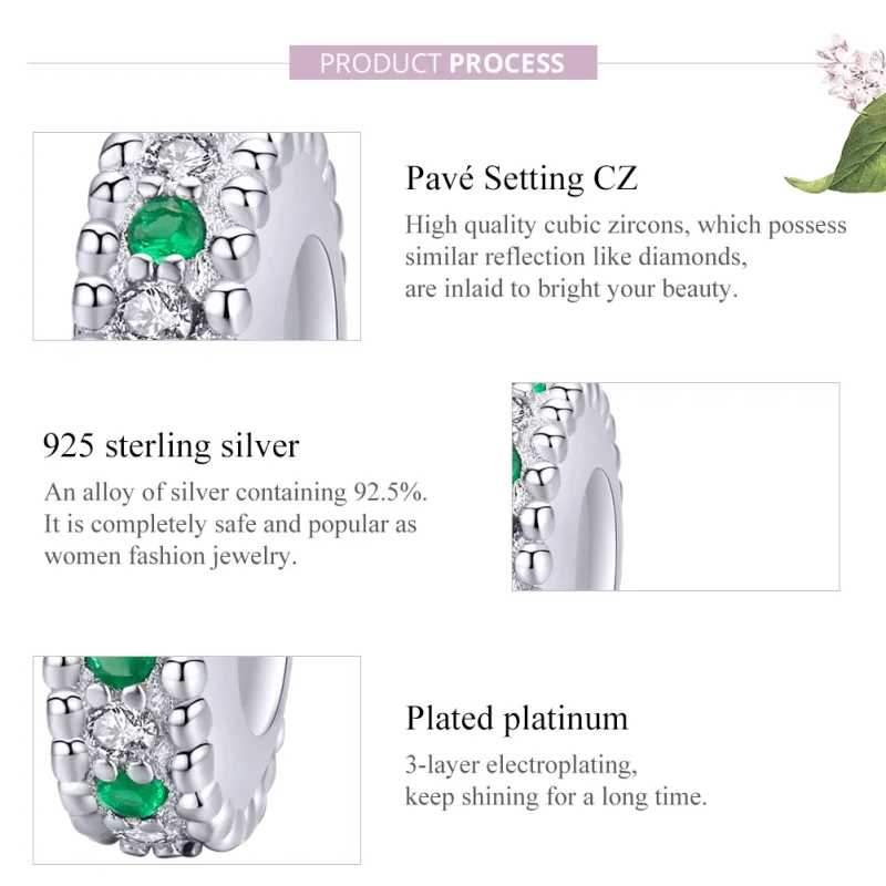 (image for) Pandora Style Silver Retro Spacer Charm - BSC185 - View 8