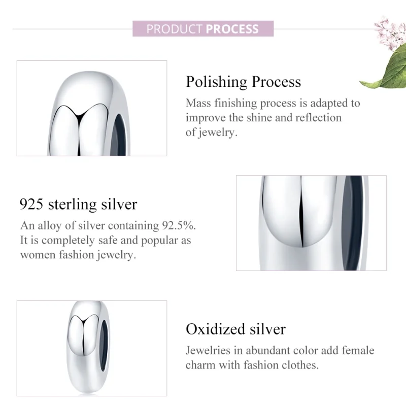 (image for) Pandora Style Silver Simple Spacer Charm - SCC1450 - View 8