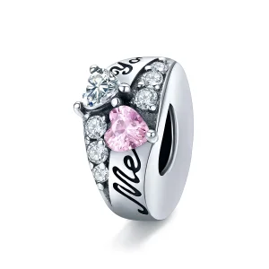 (image for) Pandora Style Silver Sweet Heart Spacer Charm - BSC283