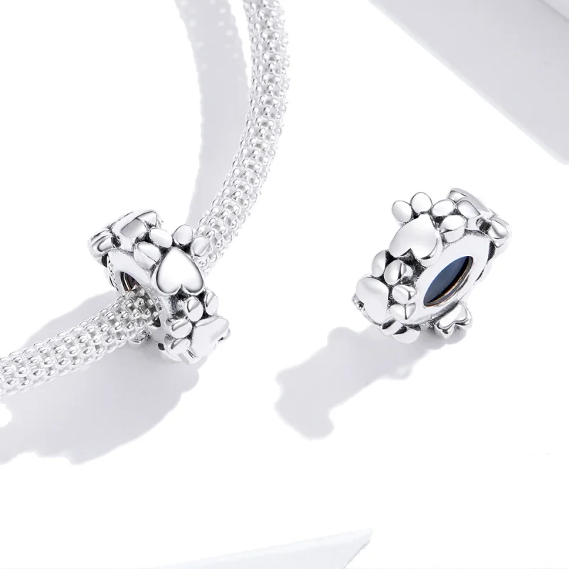 (image for) Pandora Style Silver Sweet Hearts Spacer Charm - SCC1504 - View 3