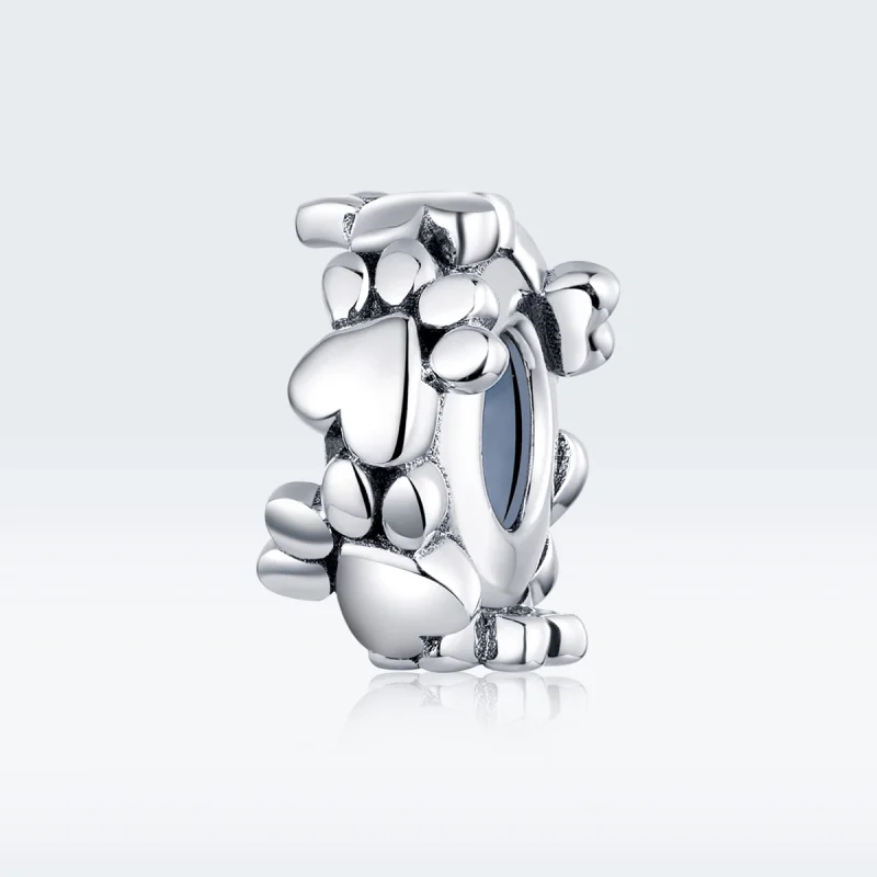 (image for) Pandora Style Silver Sweet Hearts Spacer Charm - SCC1504 - View 5