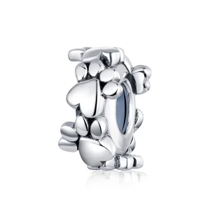 Pandora Style Silver Sweet Hearts Spacer Charm - SCC1504 (image for) Pandora Style Silver Sweet Hearts Spacer Charm - SCC1504