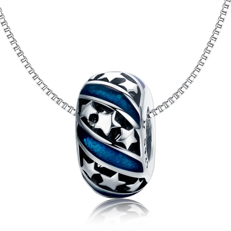 (image for) Pandora Style Silver The Shining Star River Spacer Charm - SCC636 - View 7