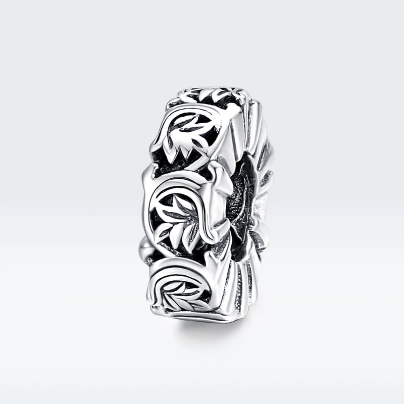 (image for) Pandora Style Silver Vintage Vines Spacer Charm - SCC1601 - View 5