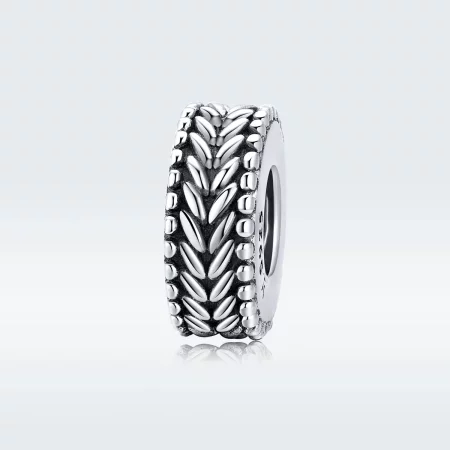 Pandora Style Silver Wheet Spacer Charm - SCC1452