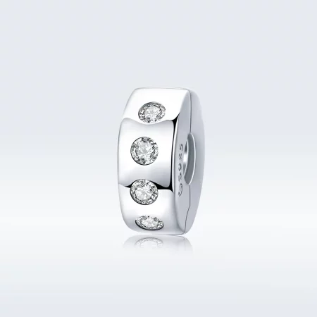 Pandora Style Silver Zirconia Spacer Charm - BSC165