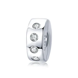 (image for) Pandora Style Silver Zirconia Spacer Charm - BSC165