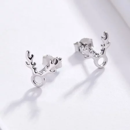 Pandora Style Antlers Stud Earrings - BSE116