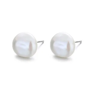 (image for) Pandora Style Baroque Pearl Stud Earrings - BSE604