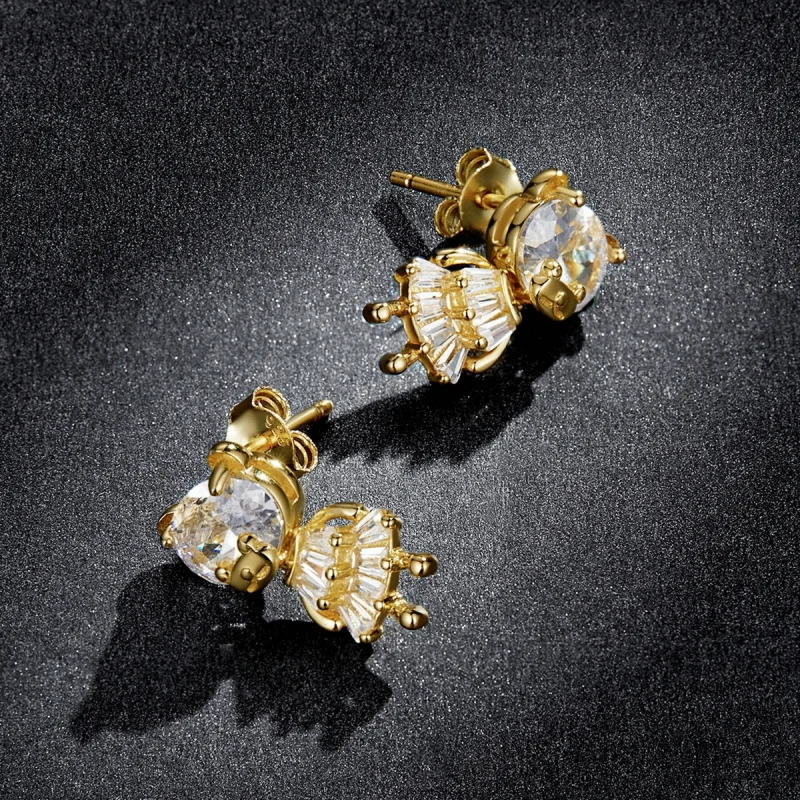 (image for) Pandora Style Bear Girl Stud Earrings - BSE540 - View 5