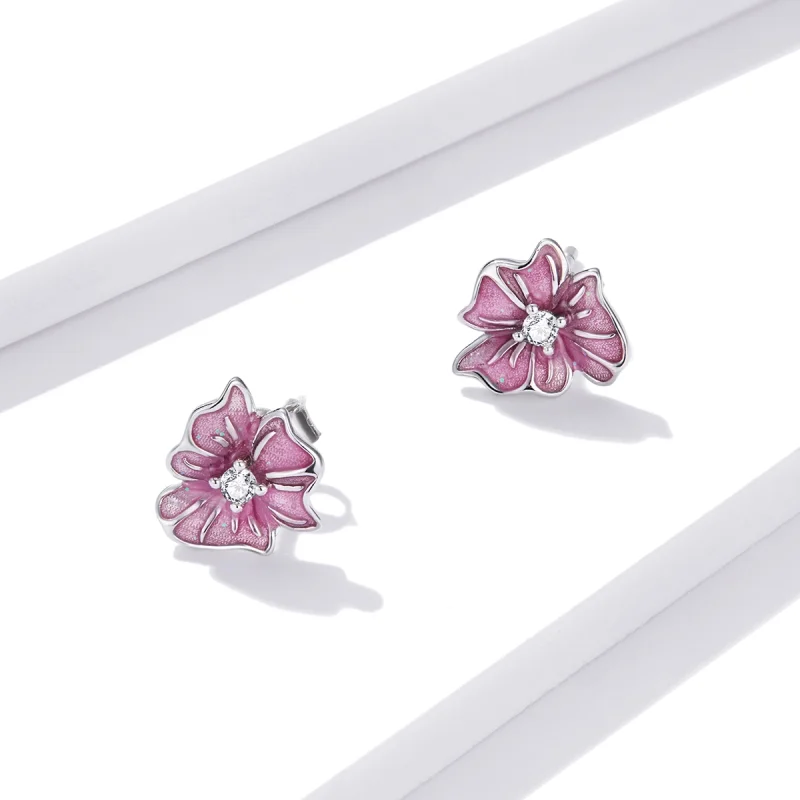 (image for) Pandora Style Blooming Stamens Stud Earrings - BSE471 - View 2