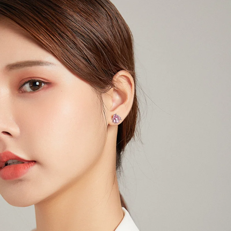 (image for) Pandora Style Blooming Stamens Stud Earrings - BSE471 - View 7