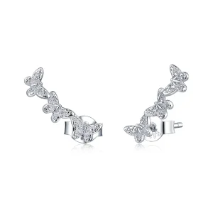 (image for) Pandora Style Butterfly Fly Stud Earrings - BSE377