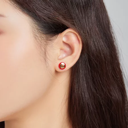 Pandora Style Button Stud Earrings - SCE1060