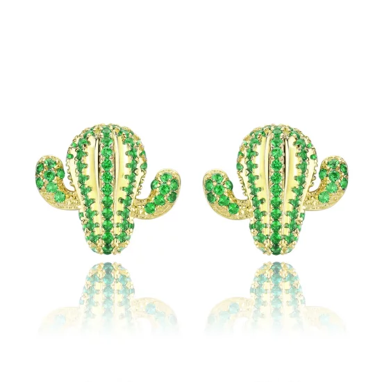 Pandora Style Cactus Stud Earrings - BSE013