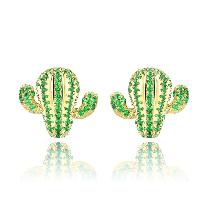 (image for) Pandora Style Cactus Stud Earrings - BSE013 - Product Image
